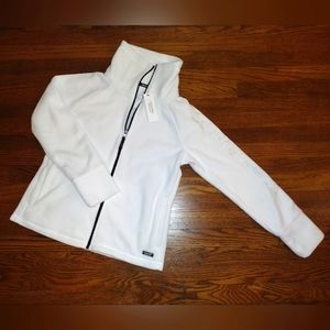 Calvin Klein Performance White Fleece Jacket Women Medium
